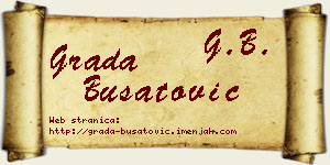 Grada Bušatović vizit kartica
